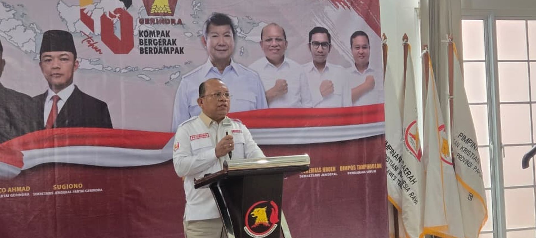 Ketua Umum GEKIRA Nikson Silalahi&nbsp;merayakan Hari Ulang Tahun ke-18 Partai Gerindra dengan menggelar ibadah syukur di Sekretariat PP GEKIRA, Jumat, 6 Februari 2026.