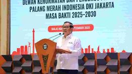 Hadiri Pelantikan PMI Jakarta, Pramono: Pemprov DKI Siap Dukung dan Bersinergi