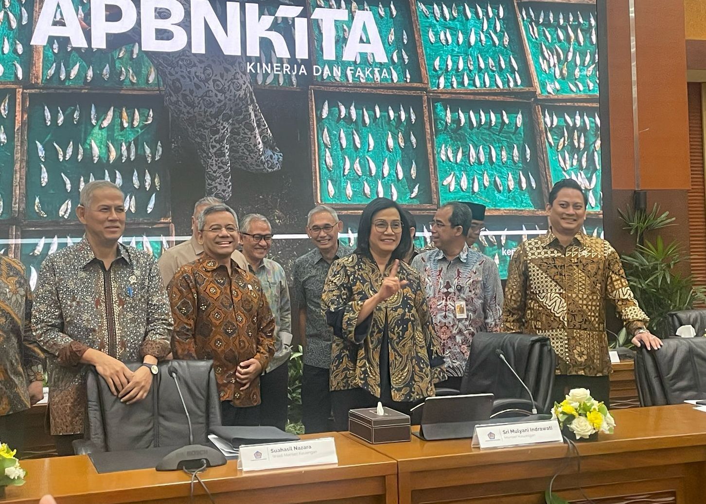 Menteri Keuangan (Menkeu) Sri Mulyani buka suara pihaknya baru melaksanakan konferensi APBN Kita awal tahun pada hari ini, Kamis 13 Maret 2025. <b>(Ntvnews.id-Muslimin Trisyuliono)</b>