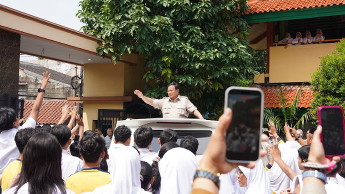 Kunjungan Presiden RI Prabowo Subianto ke SMPN 111 Jakarta.