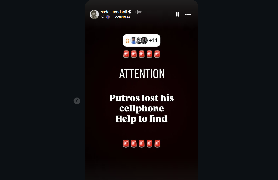 Ungghan di akun Instagram Saddil Ramdani <b>(Instagram)</b>