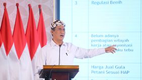 Menteri Pertanian (Mentan) Andi Amran Sulaiman menyampaikan bahwa produksi gula dalam negeri terus mengalami peningkatan. 