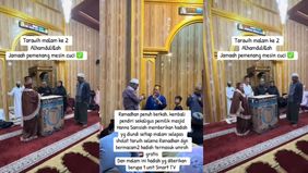 Sebuah video yang beredar luas di media sosial menampilkan suasana Masjid Hanna Samsiah di Maros, Sulawesi Selatan, setelah pelaksanaan shalat tarawih.