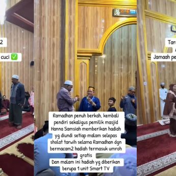 Viral Masjid di Sulawesi Bagikan Undian Usai Sholat Tarawih, Hadiahnya TV Hingga Umroh!