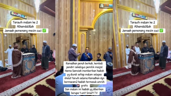 Viral Masjid di Sulawesi Bagikan Undian Usai Sholat Tarawih