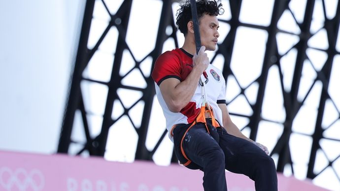 Veddriq Leonardo jadi andalan Indonesia di nomor speed climbing putra pada Olimpiade Paris 2024