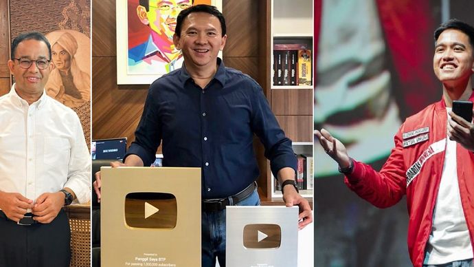 Anies Baswedan, Basuki Tjahaja Purnama, dan Kaesang Pangarep. (Foto: Instagram)