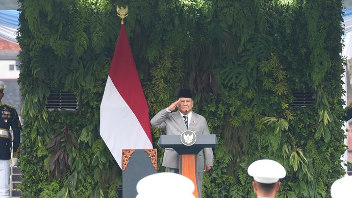 Prabowo Pimpin Upacara Hari Kesaktian Pancasila, Pelajar SMK Serukan Persatuan.
