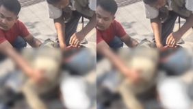 Terakan seorang pendera motor menabrakan tiang listrik hingga tak sadarkan diri. Hal tersebut menjadi viral di media sosial.