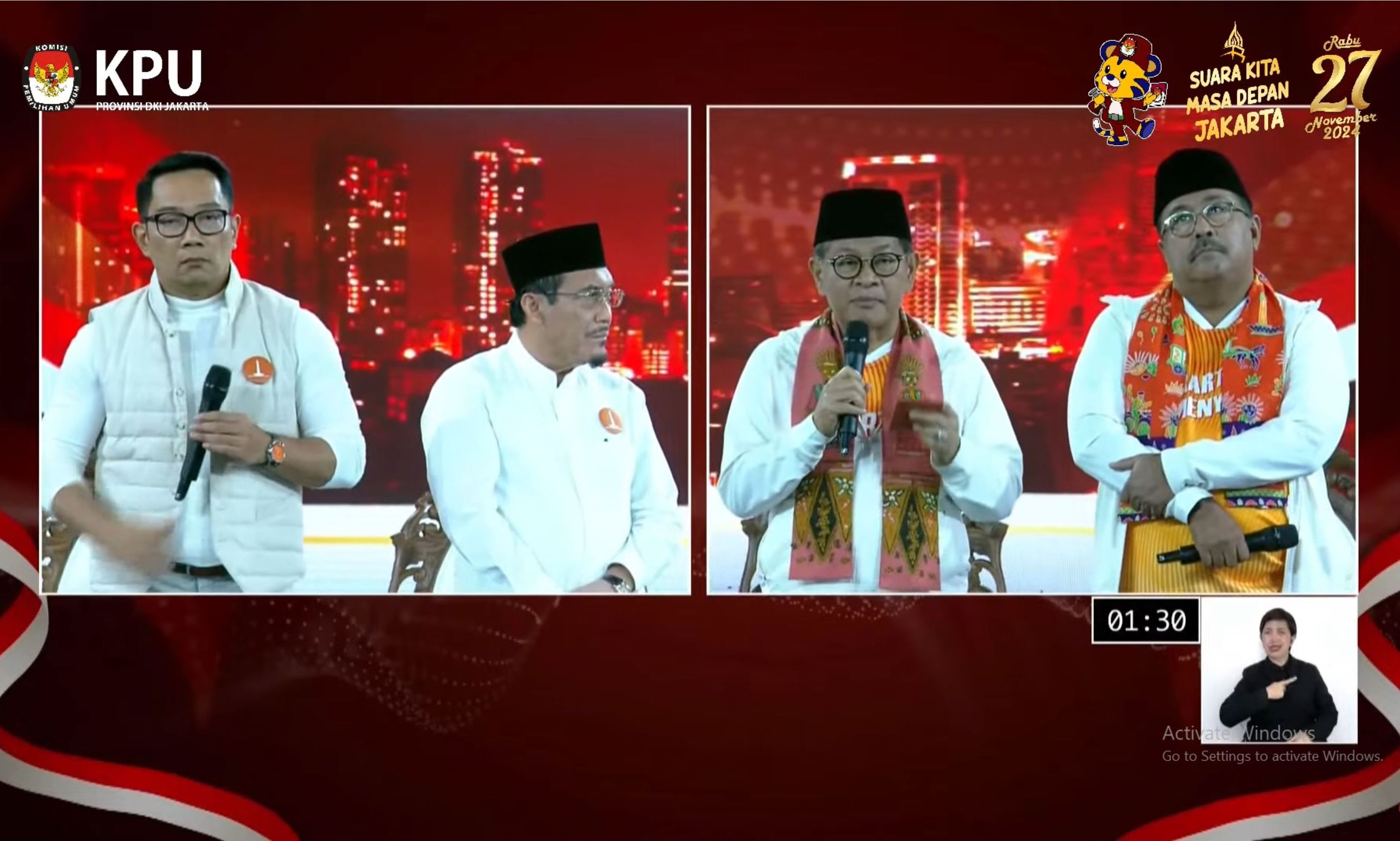 Ridwan Kamil-Suswono dan Pramono Anung-Rano Karno <b>(Youtube)</b>