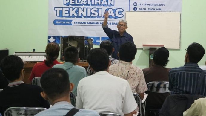 BAZNAS RI dan UPZ Yayasan Amaliah Astra Bersinergi Gelar Pelatihan Teknisi AC