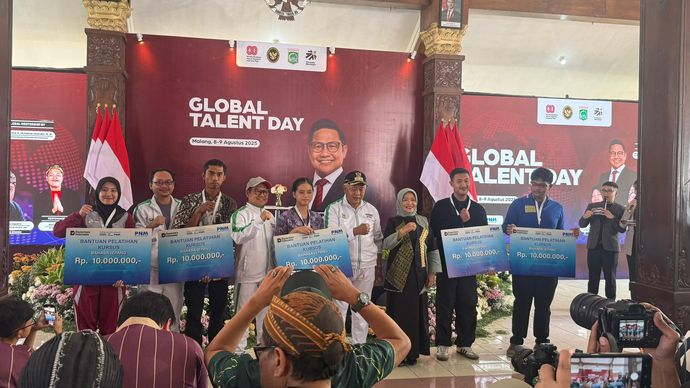 Menteri Koordinator Bidang Pemberdayaan Masyarakat, Muhaimin Iskandar di acara PNM