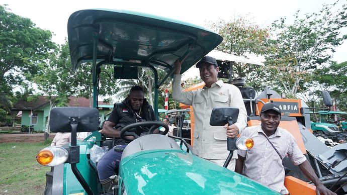 Menteri Pertanian (Mentan) Andi Amran Sulaiman kunjungan ke lokasi optimasi lahan rawa di Kurik, Merauke/Ist