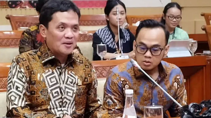 Ketua Komisi III DPR RI Habiburokhman bersama Wakil Ketua Komisi III DPR RI Rano Alfath .  <b>(Antara)</b>