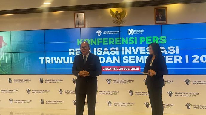Menteri Investasi dan Hilirisasi/ Kepala BKPM Rosan Roeslani menyampaikan bahwa realisasi investasi pada kuartal II 2025 mencapai Rp477,7 triliun. 