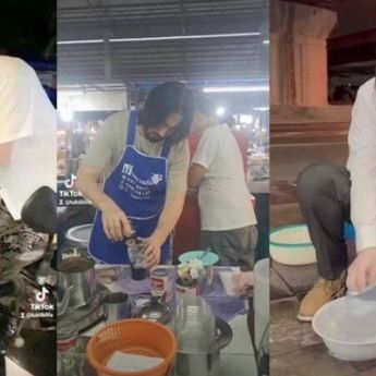 Viral! 'John Wick' Jual Kopi dan Cumi-cumi Bakar