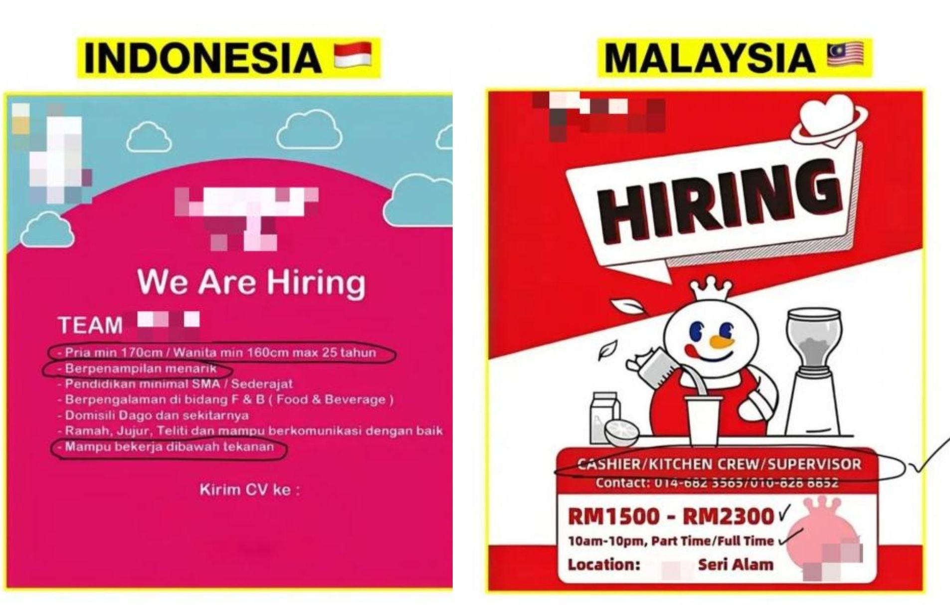 Ramai Netizen Soal Perbedaan Isi Syarat Lowong Kerja di Malaysia dan Indonesia <b>(Tangkapan Layar)</b>
