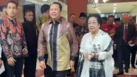 Presiden ke-5 Republik Indonesia, Megawati Soekarnoputri, menghadiri acara Silaturahmi Kebangsaan bersama Pimpinan MPR RI.