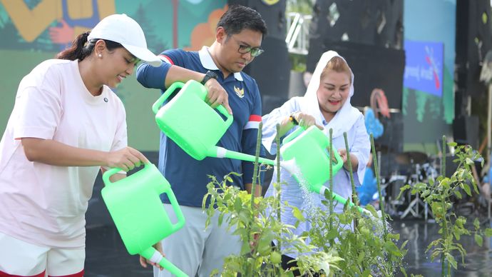 Wakil Menteri Pertanian (Wamentan) Sudaryono mendorong Masyarakat di Kota Semarang untuk menggalakan kembali konsep pertanian kota alias urban farming/Ist