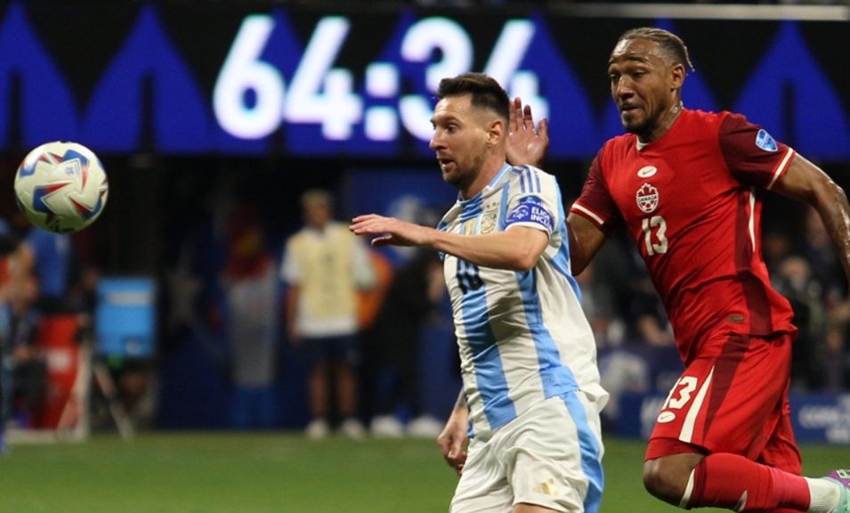 Lionel Messi saat memperkuat Timnas Argentina melawan Kanada <b>(Akun X: Argentine National Team)</b>