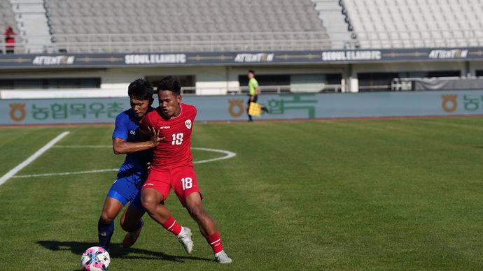 Timnas Indonesia U-20 kalah 0-2 dari Thailand di Seoul EOU Cup 2024 