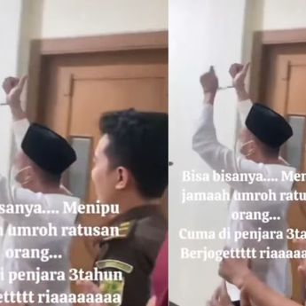 Hanya Divonis 3 Tahun, Terdakwa Penipuan Umroh Joget Depan Korban!