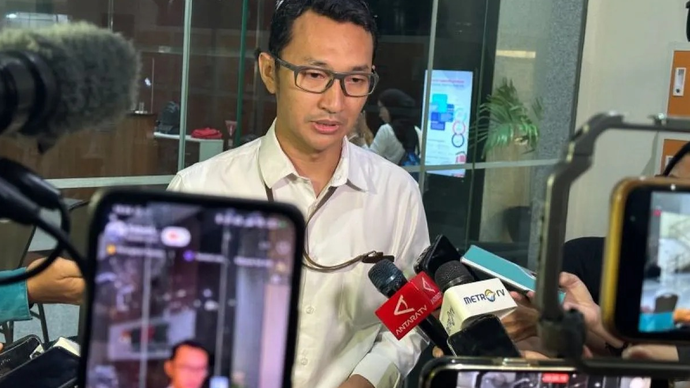 Juru Bicara Komisi Pemberantasan Korupsi Budi Prasetyo memberikan keterangan di Gedung Merah Putih KPK, Jakarta, Rabu 15 April 2026 . ANTARA/Rio Feisal