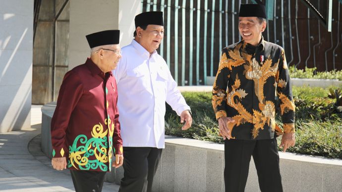 Prabowo, Jokowi dan Ma'ruf Amin