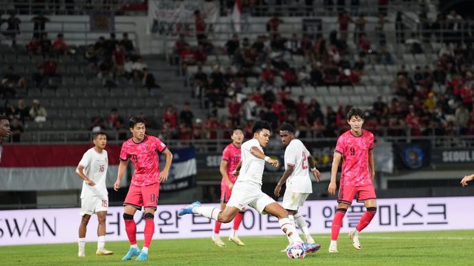 Timnas Indonesia U-20 kalah 0-3 dari Korea Selatan pada Seoul Earth on Us Cup 2024.