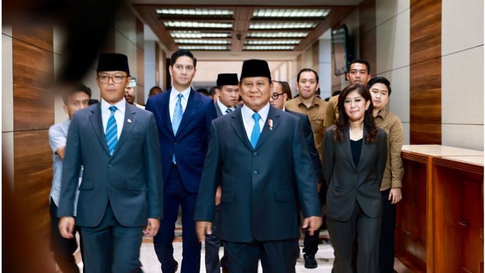 Menhan Prabowo Pamit ke Komisi I DPR RI <b>(Istimewa)</b>