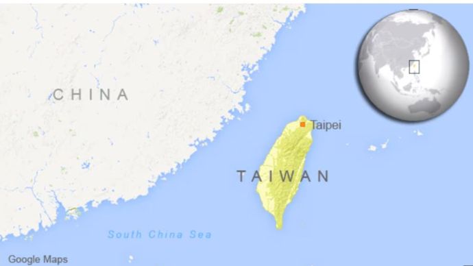 Peta Taiwan dan China