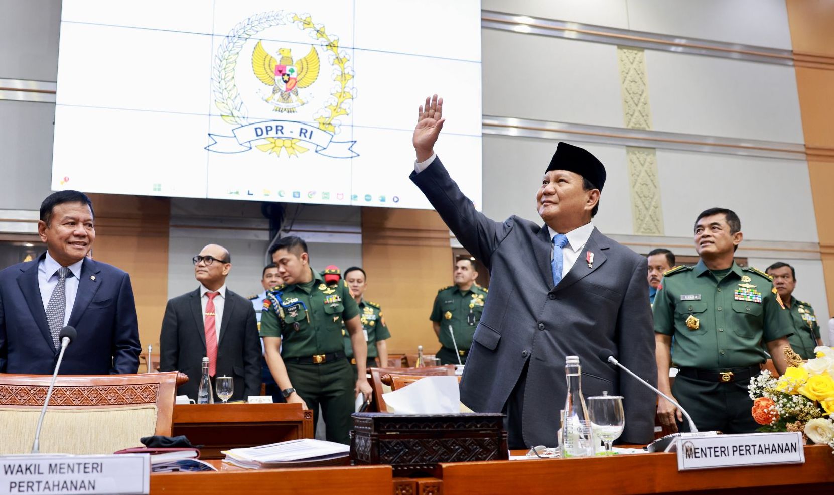 Menhan Prabowo Pamit ke Komisi I DPR RI <b>(Istimewa)</b>