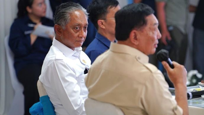 Menteri PU, Dody Hanggodo bersama Menteri Pertahanan (Menhan), Sjafrie Sjamsoeddin