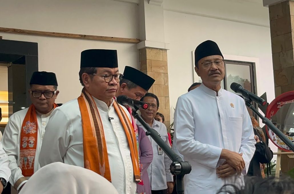 Pramono Anung dan Saifullah Yusuf <b>(NTVNews.id/Adiansyah)</b>