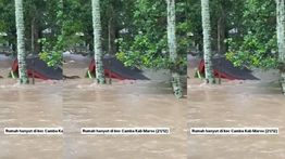 Terekam Detik-detik Rumah Hanyut Terseret Banjir di Camba Maros