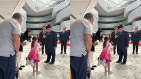 Beberapa saat sebelum bertemu Presiden Brasil Luiz Inácio Lula da Silva ada momen menarik terjadi di hotel tempat Presiden RI Prabowo Subianto menginap, Rabu, 9 Juli 2025 pagi hari waktu setempat.