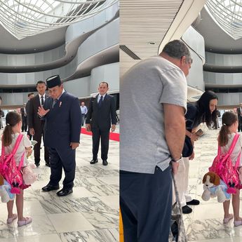 Momen Gemes Prabowo Ketemu dan Sapa Anak Kecil Brasil: Beautiful