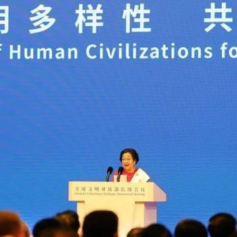 Megawati Kenalkan Pancasila dan Bhineka Tunggal Ika di Beijing