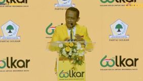 Ada momen lucu saat Ketua Umum Partai Golkar, Bahlil Lahadalia, membuka pidatonya dalam acara HUT ke-60 Golkar di Sentul International Convention Center (SICC), Jawa Barat. 