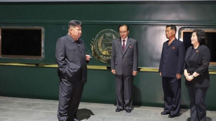 pemimpin Korea Utara Kim Jong Un telah tiba di Beijing, China.