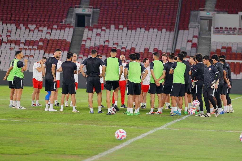 Timnas Irak latihan di GBK, Senayan, Jakarta <b>(Twitter IraqFootballPod)</b>