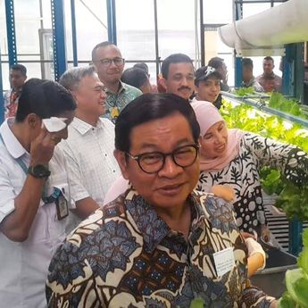 Tinjau Pertanian Vertikal, Pramono: Semoga Ini Jadi Alternatif Ladang Petani Modern di Jakarta