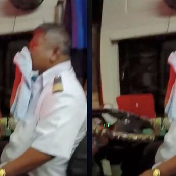 Viral Video Supir Bus Tahan Napas Gegera Penumpang Kentut