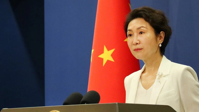 Juru Bicara Kementerian Luar Negeri China Mao Ning dalam konferensi pers di Beijing, China, Selasa (31/3/2026). ANTARA/Desca Lidya Natalia/aa.