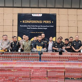 Bea Cukai Sita Hampir 9 Juta Batang Rokok Ilegal, Potensi Kerugian Negara Rp8,6 Miliar