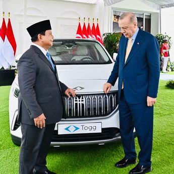 Hadiah Persahabatan, Presiden Erdogan Serahkan Mobil Listrik Togg T10X kepada Presiden Prabowo