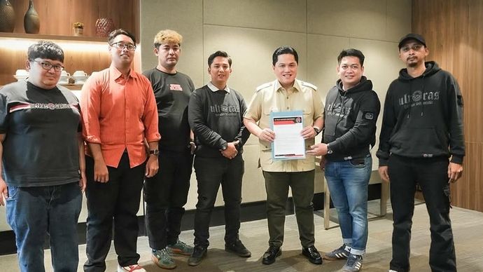 Erick Hhohir bertemu Ultras Garuda Indonesia