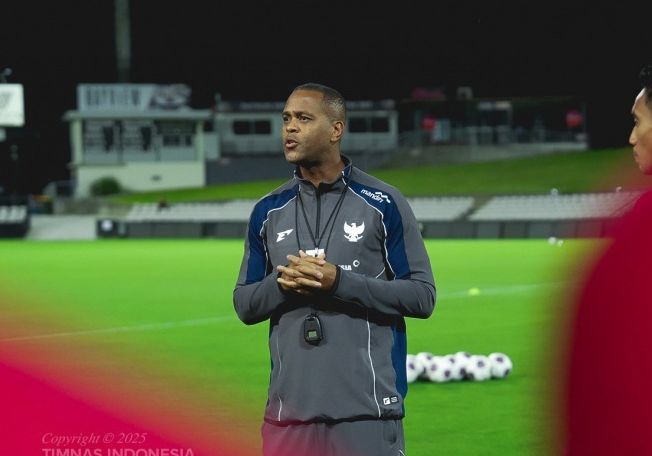 Patrick Kluivert untuk kali pertama memimpin latihan timnas Indonesia jelang pertandingan melawan Australia <b>(dok. PSSI)</b>