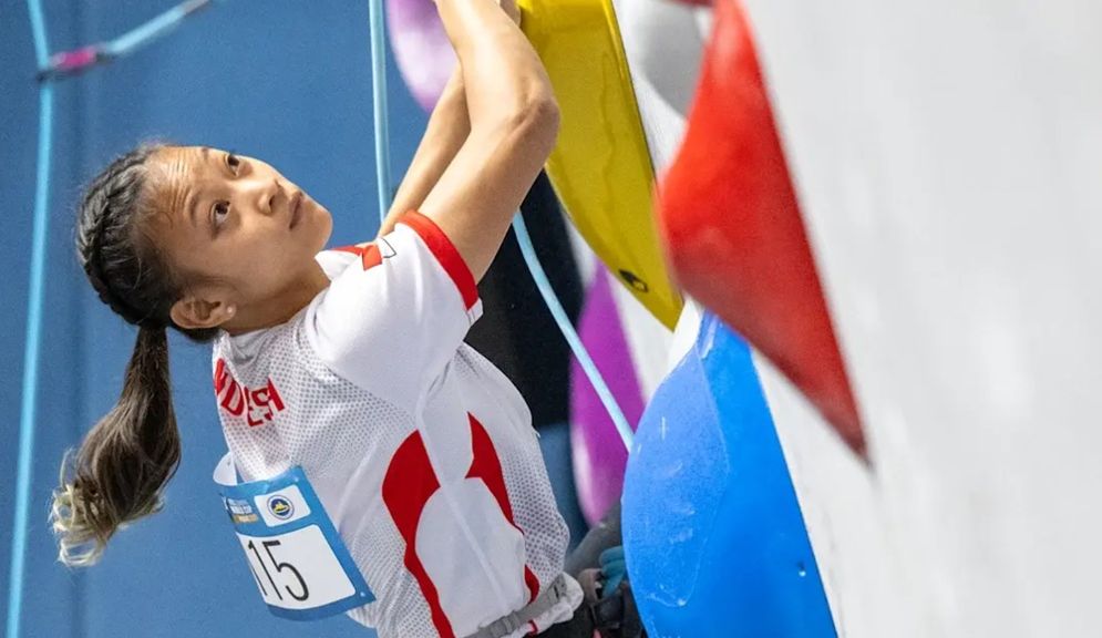 Indonesia meraih dua perunggu dari nomor speed putri pada Piaal Dunia Panjat Tebing 2025 yang berlangsung di Bali. <b>(Dok IFSC)</b>