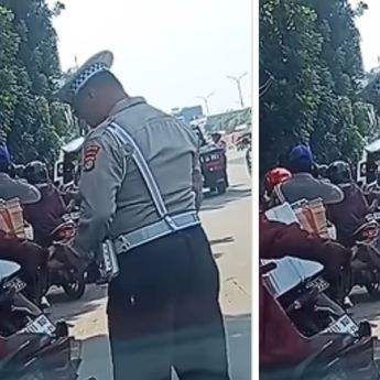 Viral Pengendara Motor Kegep Kasih 'Salam Tempel' ke Oknum Polisi